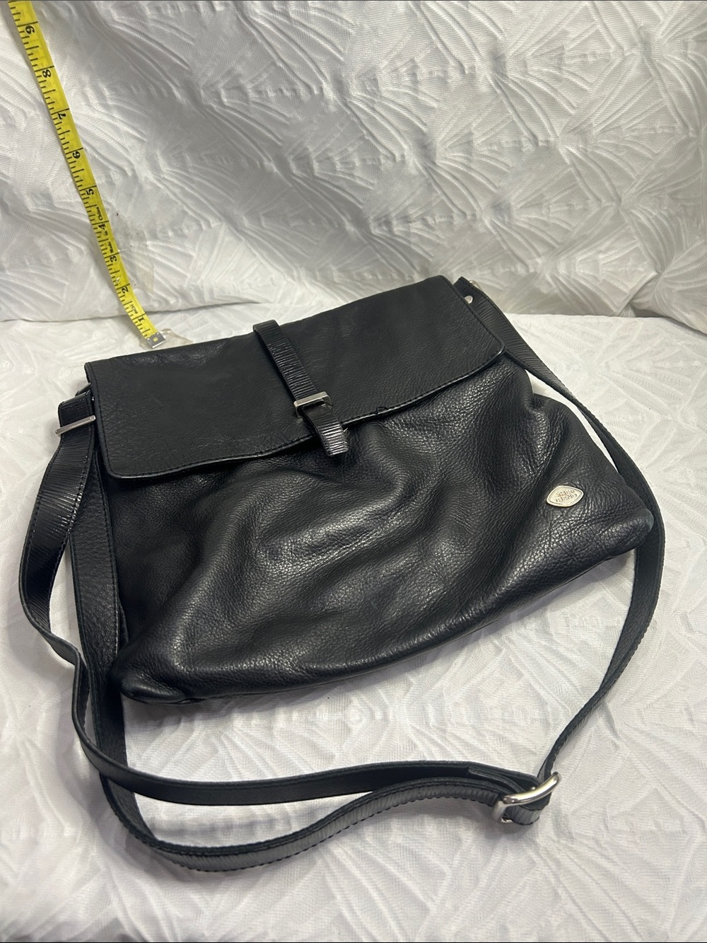 The Trend Vintage Black Leather Slouchy Shoulder Bag